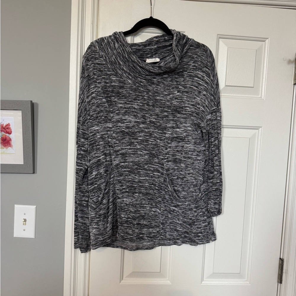 Altar'd State Marled Gray Cowl Neck Pullover